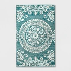 Vintage Medallion Outdoor Rug Turquoise - Opalhouse™ -Opalhouse GUEST 456e7275 6a86 42a9 b016 7ab8c8d1e8e0