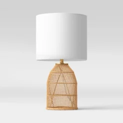 Rattan Diagonal Weave Table Lamp Tan - Opalhouse™ -Opalhouse GUEST dc68d68d e33c 439e 99ff 73cdd2326262