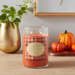 Featured Products 3 21.5oz Lidded Glass Jar 2-Wick Heritage Pumpkin Candle - Opalhouseā¢